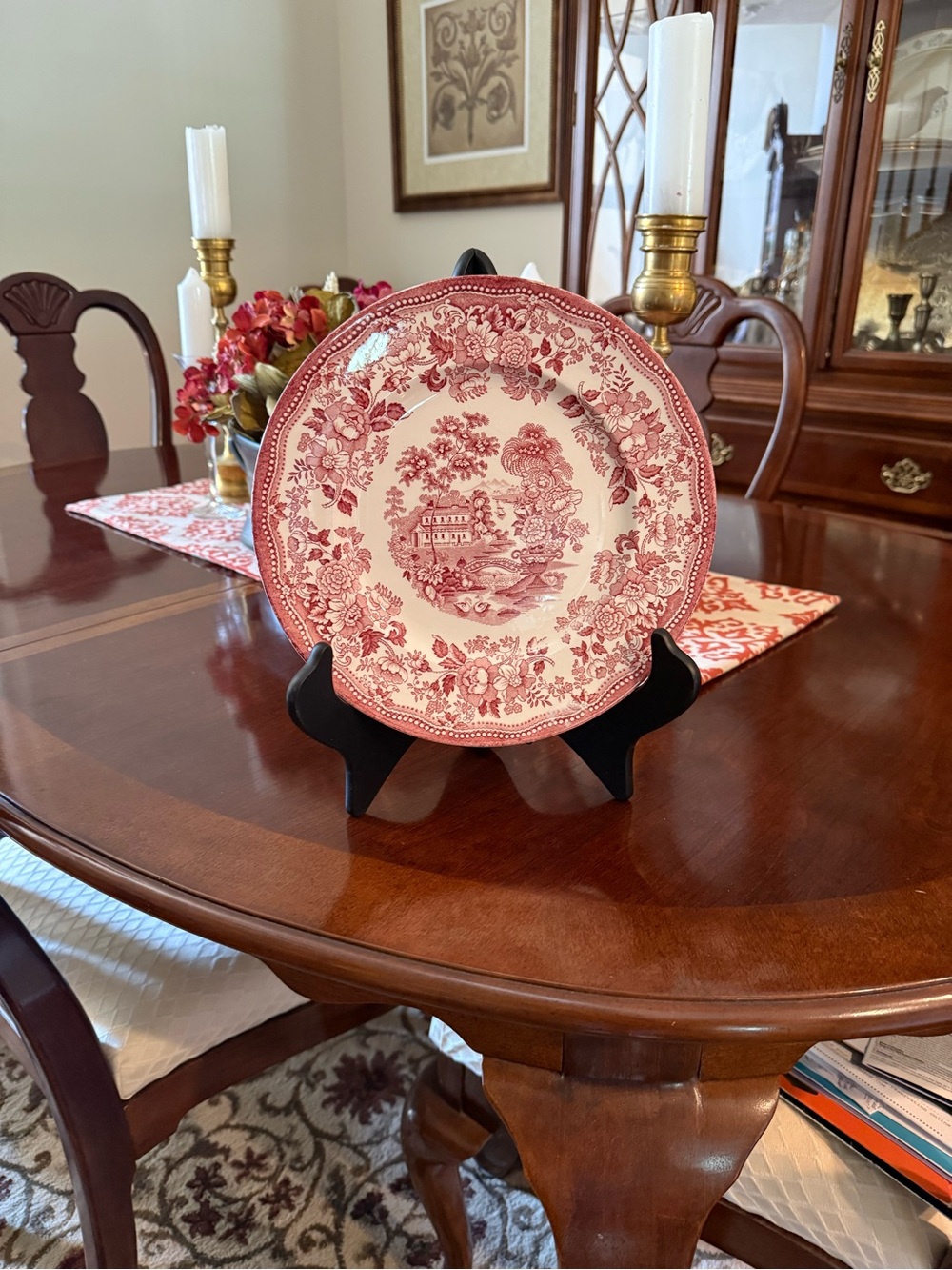 Vintage Royal  Staffordshire Clarice Cliff red/cream Tonquin pattern